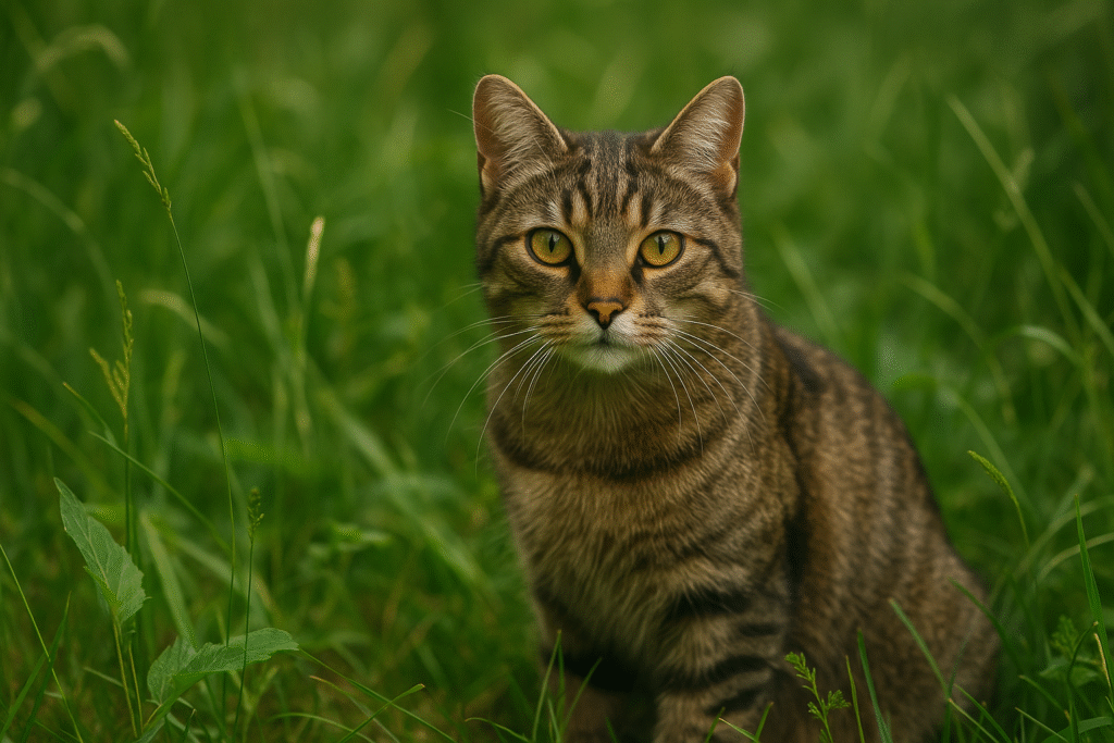 家猫 暮らす 草むら