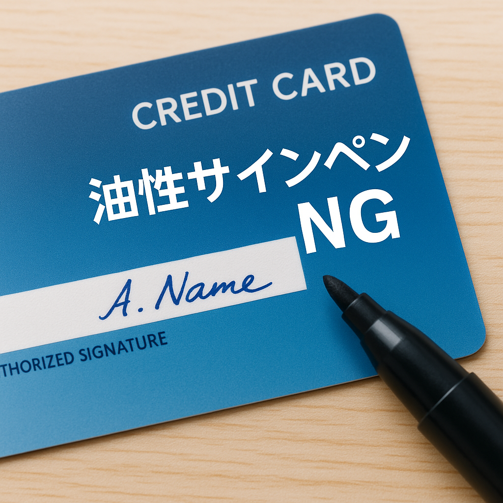 クレジットカード油性ペンNG画像 見出し用