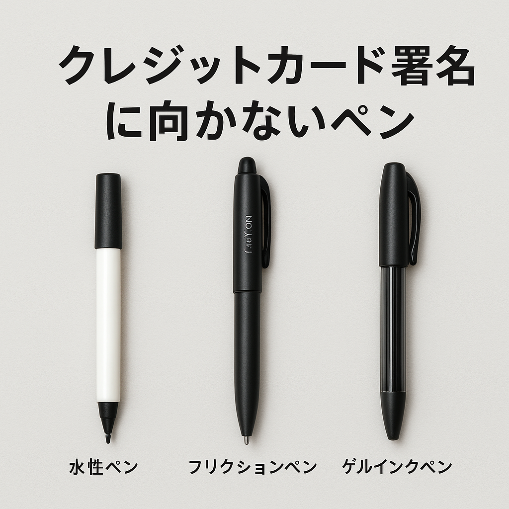 クレジットカード署名 向かないペン