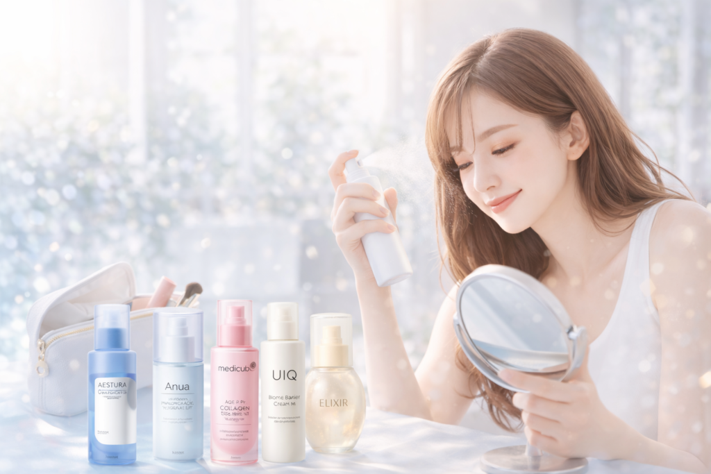 化粧水ミスト笑顔