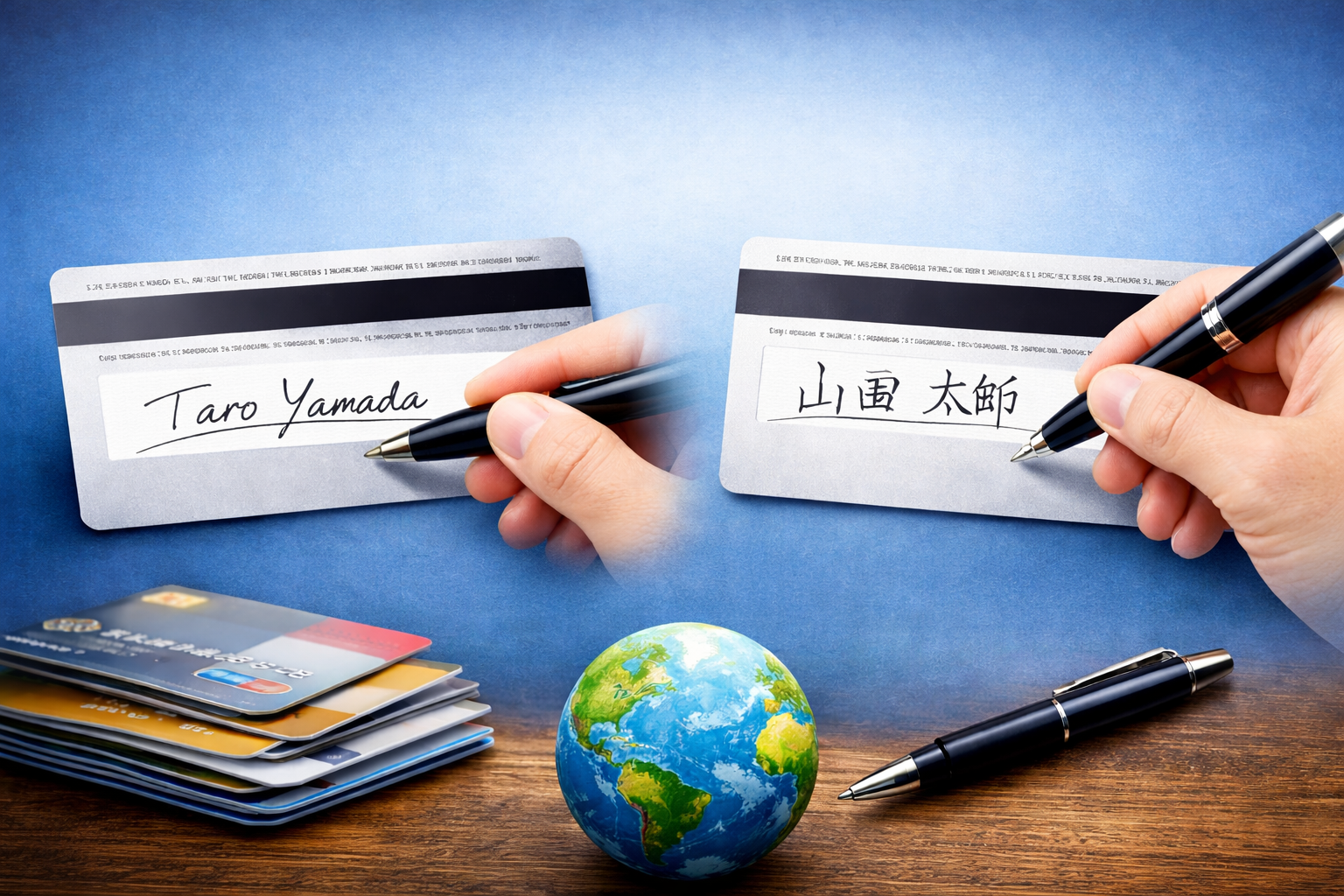 クレジット署名　漢字？ローマ字？