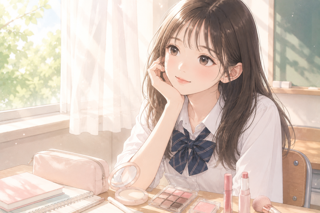 バレないスクールメイク−６