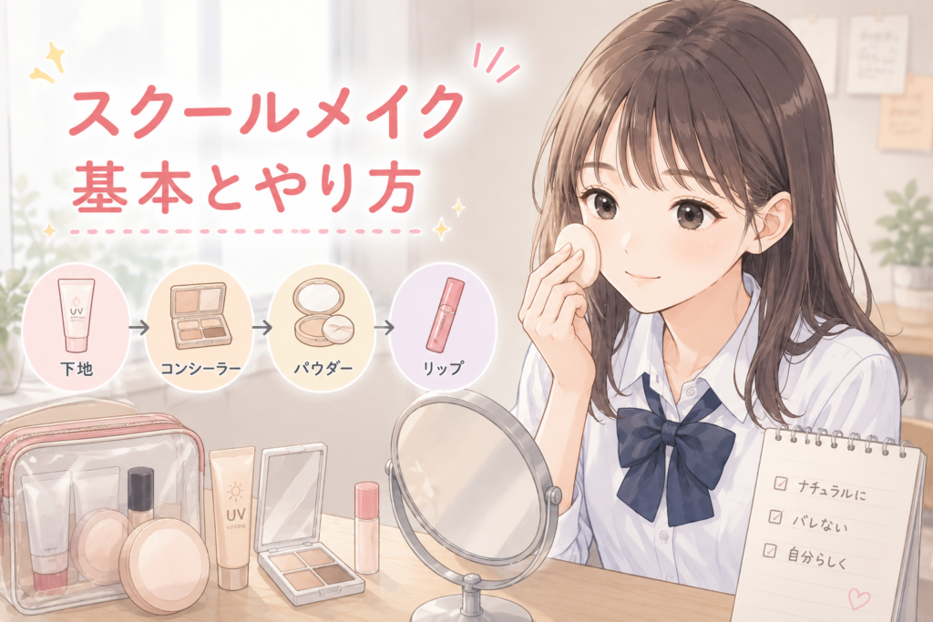バレないスクールメイク−１